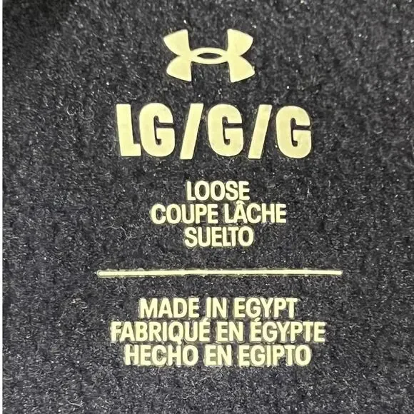 Under Armour Royal Blue Pullover Hoodie with Big Logo on Chest Fleece Mens Large - Picture 9 of 10